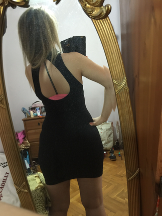 m Beden BeBe Swarowski Taşlı Mini Elbise (S-M) beden 