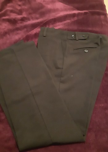 Kahverengi Kemerli Kadın Kumaş Pantolon