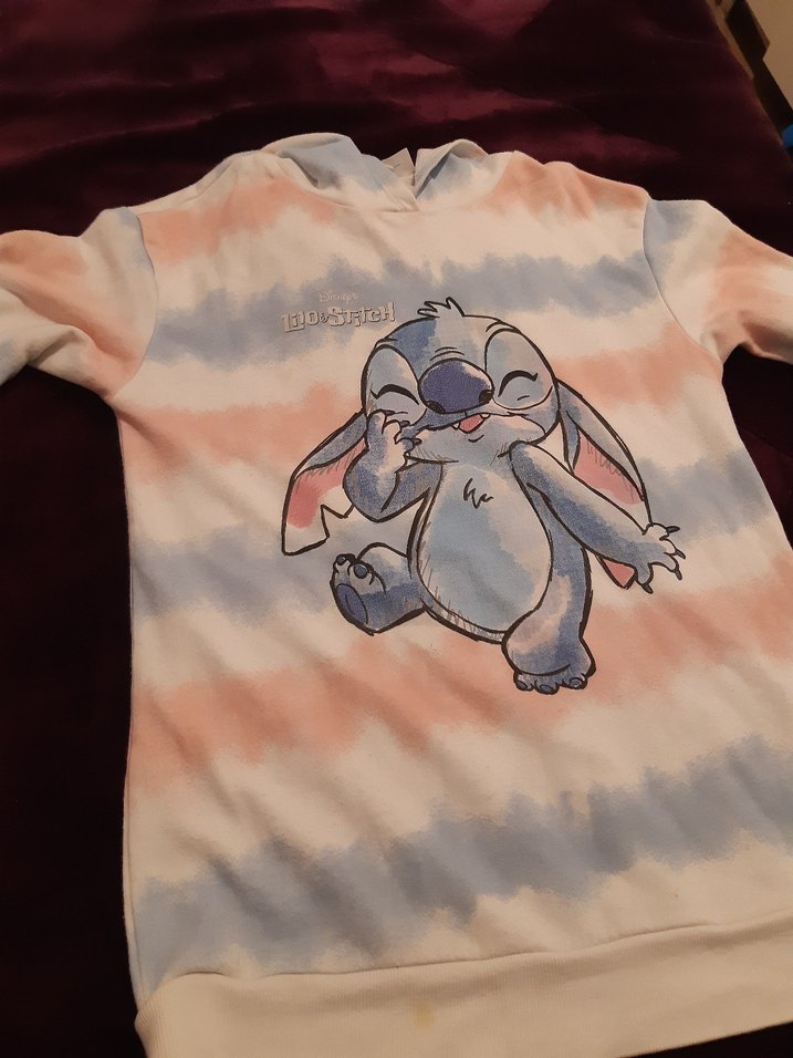Disney Stitch Peluş Oyuncak Desenli Gri Sweatshirt - Görsel 2