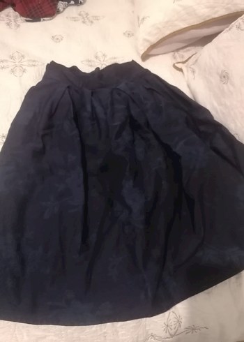 Lacivert Midi Kadın Uzun Etek - Görsel 2