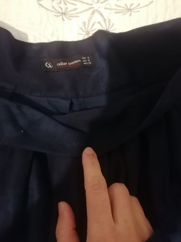 Lacivert Midi Kadın Uzun Etek - Görsel 3