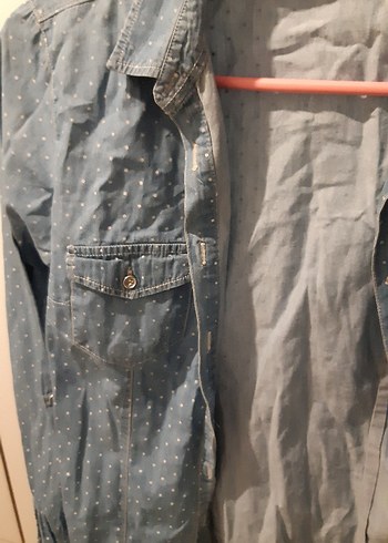 Düğmeli Uzun Kollu Bej Kadın Gömlek - Görsel 3