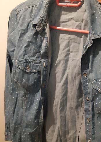 Düğmeli Uzun Kollu Bej Kadın Gömlek - Görsel 2