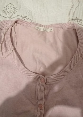 Pembe Rahat Kesim Kadın Hırka - Görsel 3