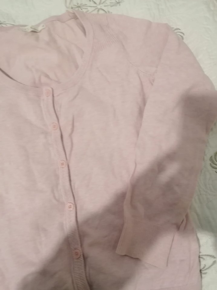 Pembe Rahat Kesim Kadın Hırka - Görsel 2