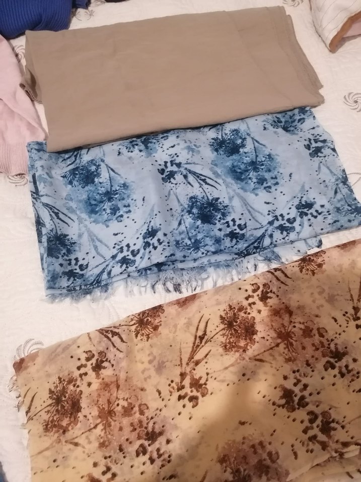 Bohem Desenli Bej Kadın Şal - Görsel 2