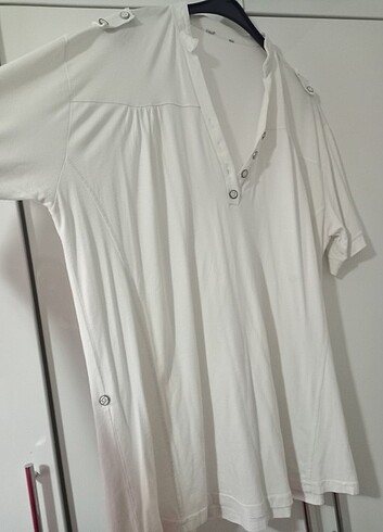 Büyük beden tarz tshirt tişort beyaz