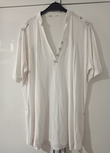H&M Büyük beden tarz tshirt tişort beyaz