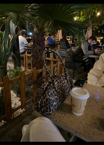 Leopar çanta bershka - Görsel 7