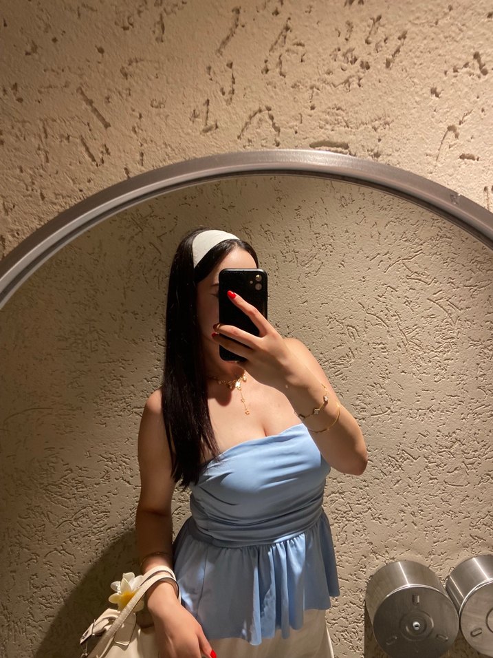 Straplez bluz - Görsel 2