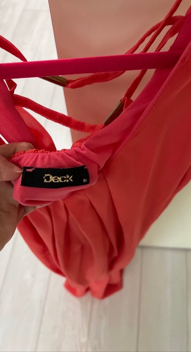 Kırmızı Zincir Detaylı Elbise - Görsel 2