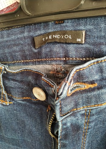 Parlak Lacivert Kadın Slim Denim Pantolon - Görsel 6