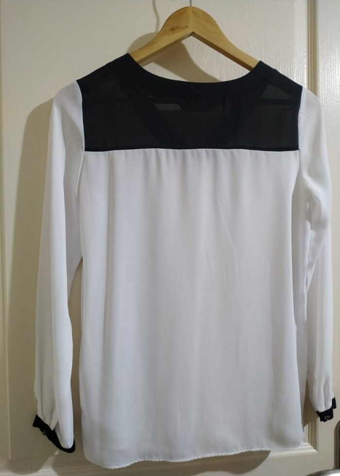 DeFacto tül bluz gömlek uzun kollu XS beden - Görsel 3