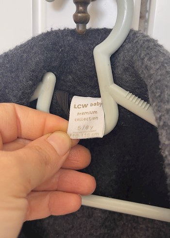 Gri Midi Kadın Yün Kaban Düğmeli - Görsel 2