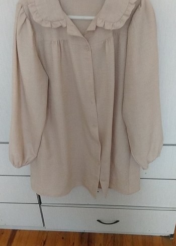 Bej Düğmeli Tunik - Görsel 2