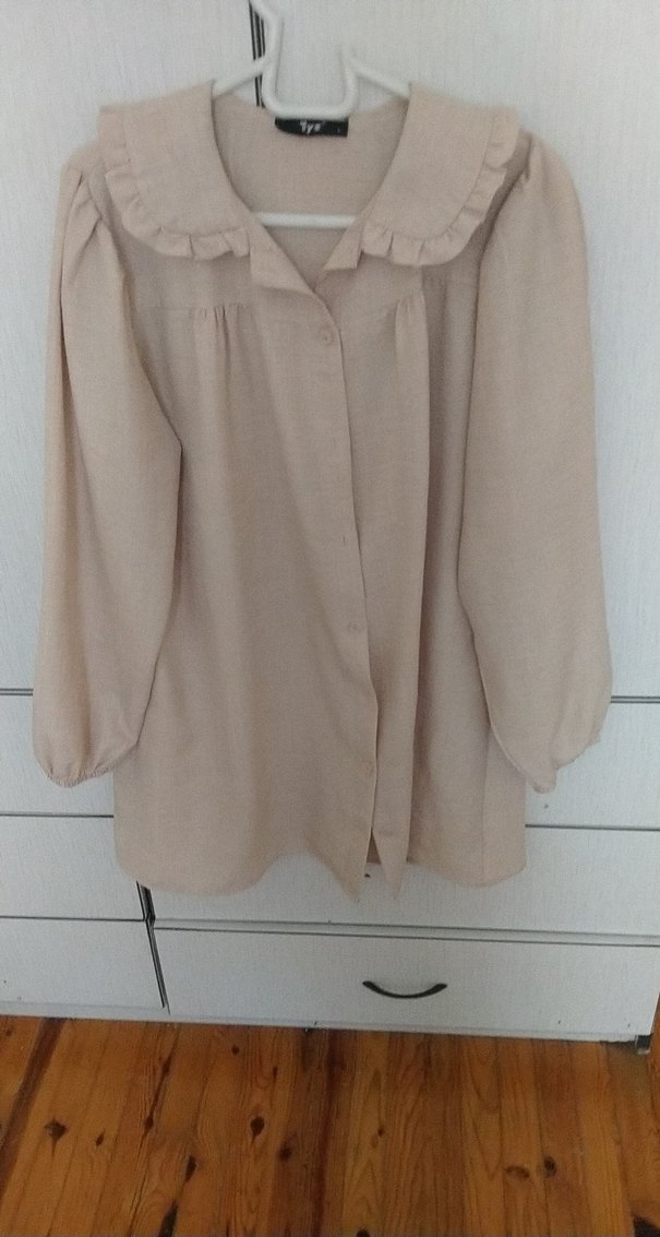 Bej Düğmeli Tunik - Görsel 2