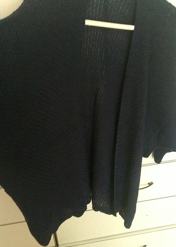 Lacivert Kadın Triko Midi Hırka - Görsel 3