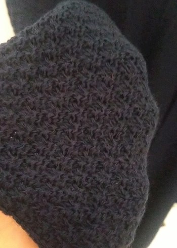 Lacivert Kadın Triko Midi Hırka - Görsel 5