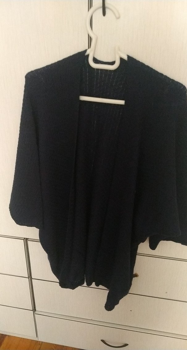 Lacivert Kadın Triko Midi Hırka - Görsel 2