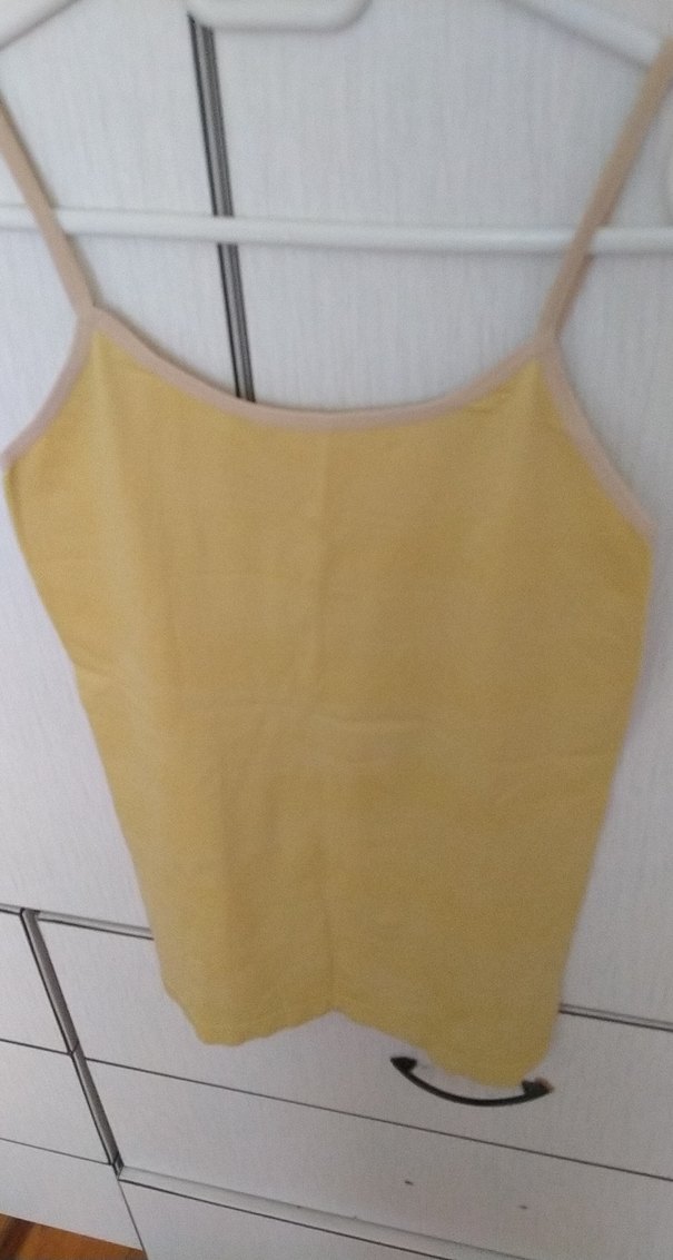 Sarı Mini Askılı Kadın Atlet - Görsel 2