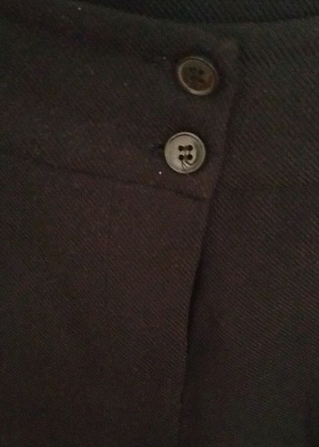 Siyah Midi Kumaş Kadın Pantolon - Görsel 4