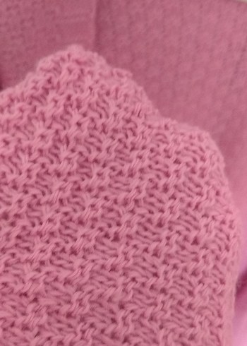 Pembe Örgü Kadın Hırka - Görsel 4