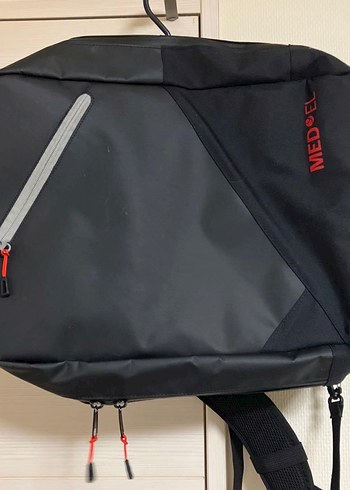 MEDSEL Siyah Fermuarlı sırt çantası bilgisayar çantası - Görsel 2