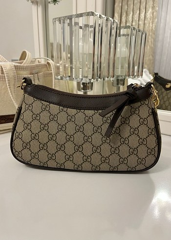 Zincir Detaylı Kahverengi Deri Kadın Çanta - Görsel 3