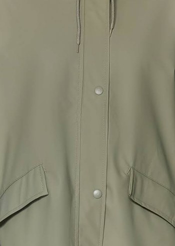 Kadın Haki Uzun Düğmeli Yağmurluk - Görsel 3