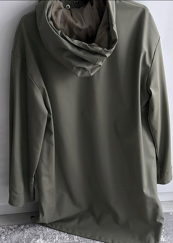 Kadın Haki Uzun Düğmeli Yağmurluk - Görsel 7