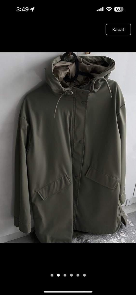 Kadın Haki Uzun Düğmeli Yağmurluk - Görsel 5