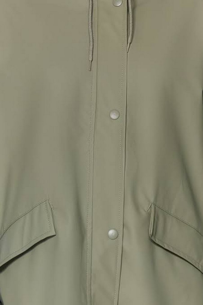 Kadın Haki Uzun Düğmeli Yağmurluk - Görsel 3