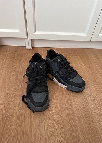 37 Beden Siyah Bağcıklı Platform Spor Ayakkabı unisex