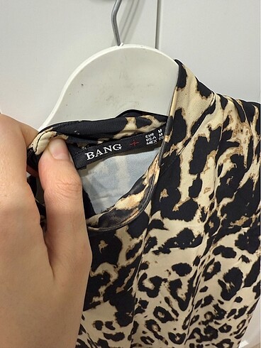 m Beden siyah Renk Leopar elbise