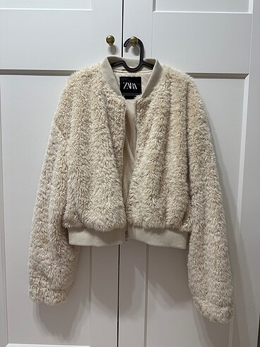 Zara suni peluş bomber ceket