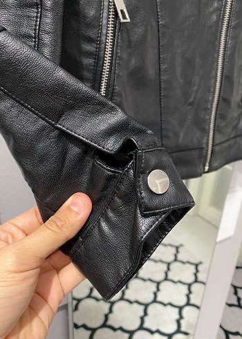 8 Yaş Beden siyah Renk Siyah çocuk Biker Deri Ceket