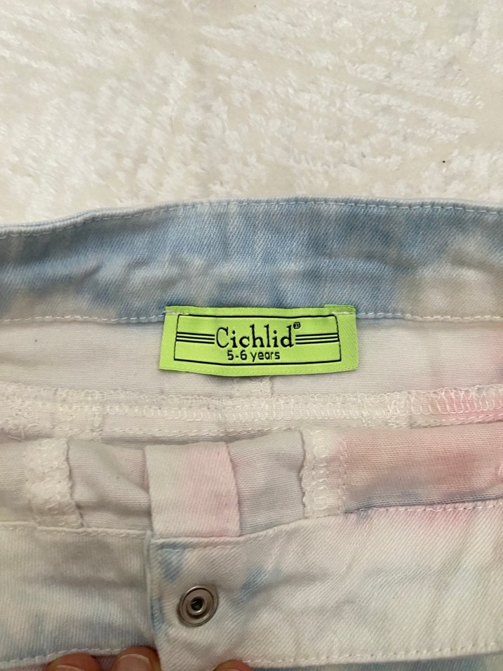 Düğmeli Pastel Batik Desenli Mini Etek - Görsel 2