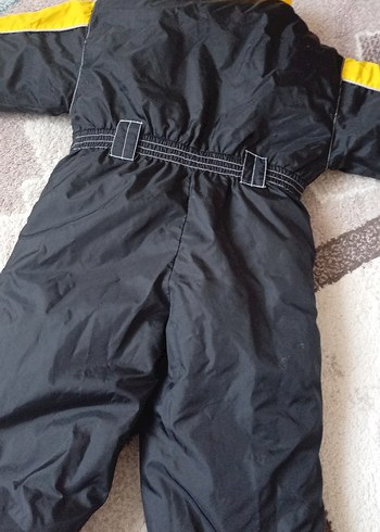 Sarı Siyah Fermuarlı Erkek Bebek Kayak Tulumu - Görsel 3