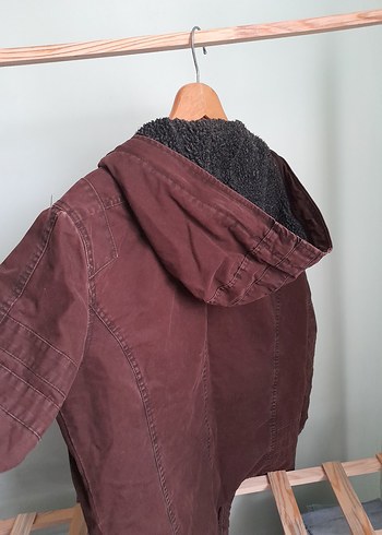 Düğmeli Kahverengi Süet erkek Ceket - Görsel 3