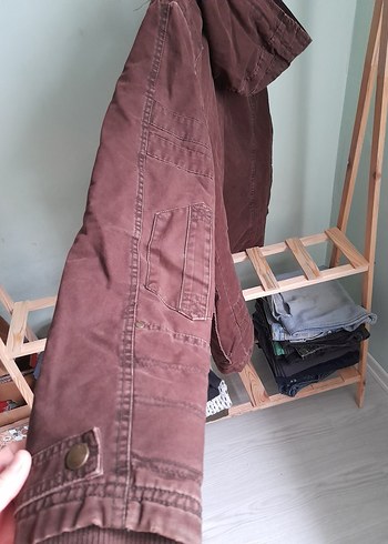 Düğmeli Kahverengi Süet erkek Ceket - Görsel 6