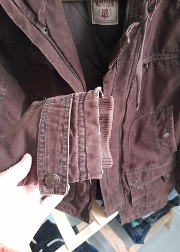 Düğmeli Kahverengi Süet erkek Ceket - Görsel 8