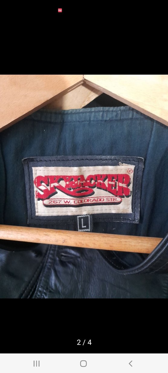 Düğmeli Siyah vintage  Deri Biker Yelek - Görsel 2