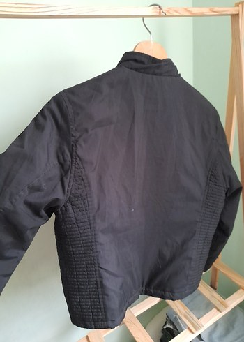 Siyah Fermuarlı Kısa  Ceket - Görsel 4