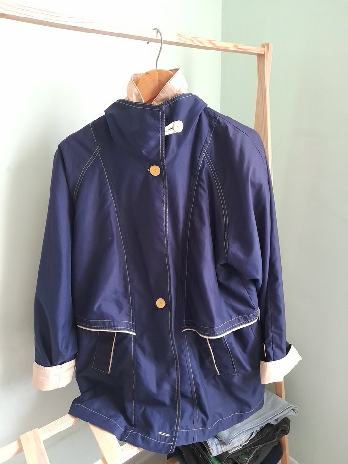 Düğmeli Mavi Denim Kadın Ceket - Görsel 2