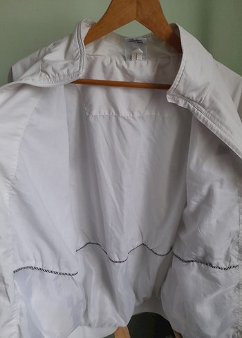 Erkek orjinal adidas Beyaz Fermuarlı Rüzgarlık Mont - Görsel 3