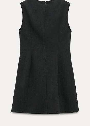 Zara ZARA Bisiklet Yaka Kolsuz Mini Elbise