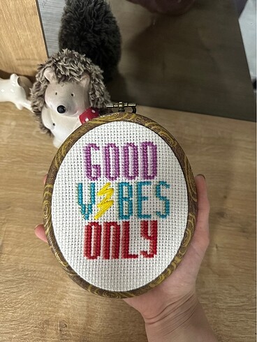 GOOD VIBES ONLY hediye kanaviçe