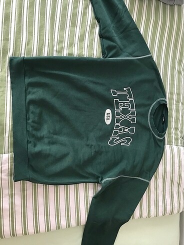 kadın yesil sweatshirt - Görsel 2