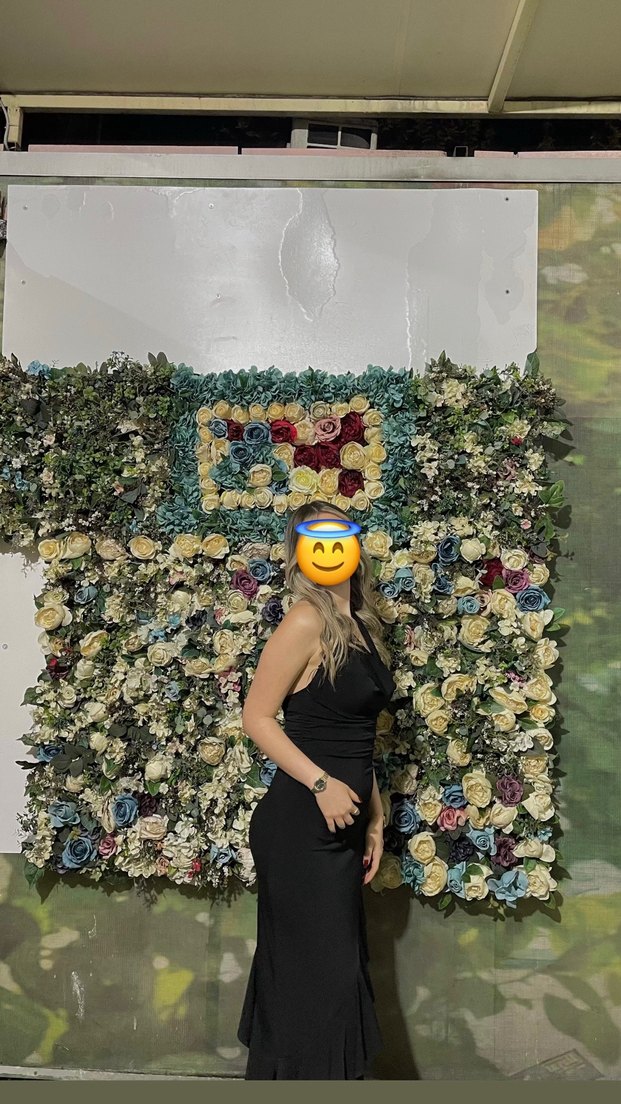 Siyah V Yaka Uzun Asimetrik Kesim Elbise - Görsel 2