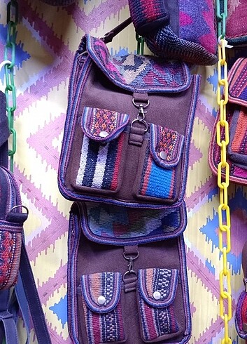 Kilim deri çanta 